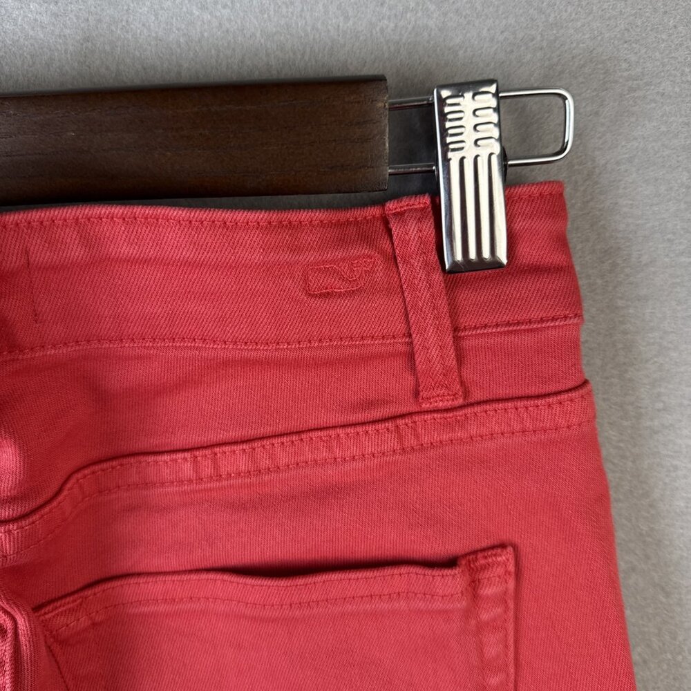 Vineyard Vines High Rise Skinny Jeans Women Size 25 Pants Cuckoo Red Hot Barbie - Picture 12 of 15